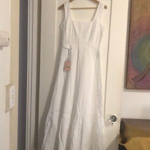 Paloma Wool white cotton maxi dress - sz 38 fr